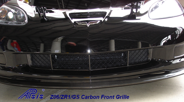 Z06 Carbon Front Grille-installed on black car-1