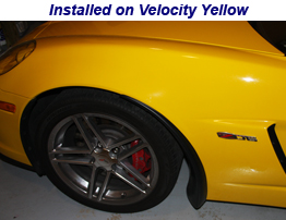 Z06 Front Splash Guard installed on velocity yellow