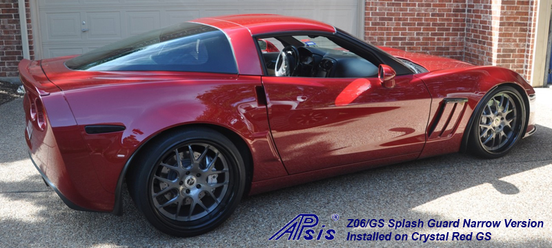 Z06 Narrow Splash Guard installed on crystal red-from bob hola-1 crop