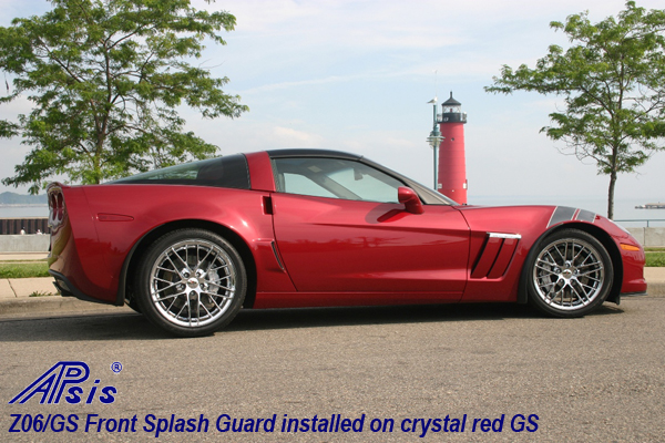 Z06 Splash Guard installed on crystal red GS-2